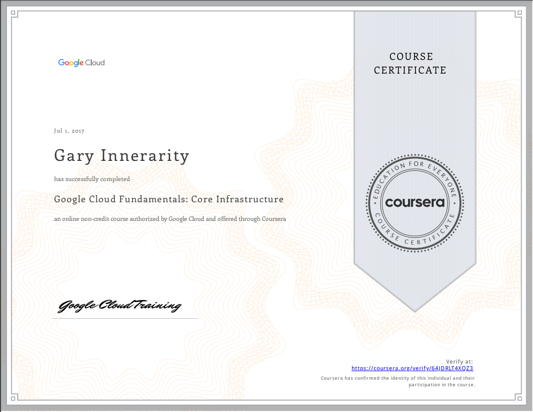 Google Cloud Platform Fundamentals